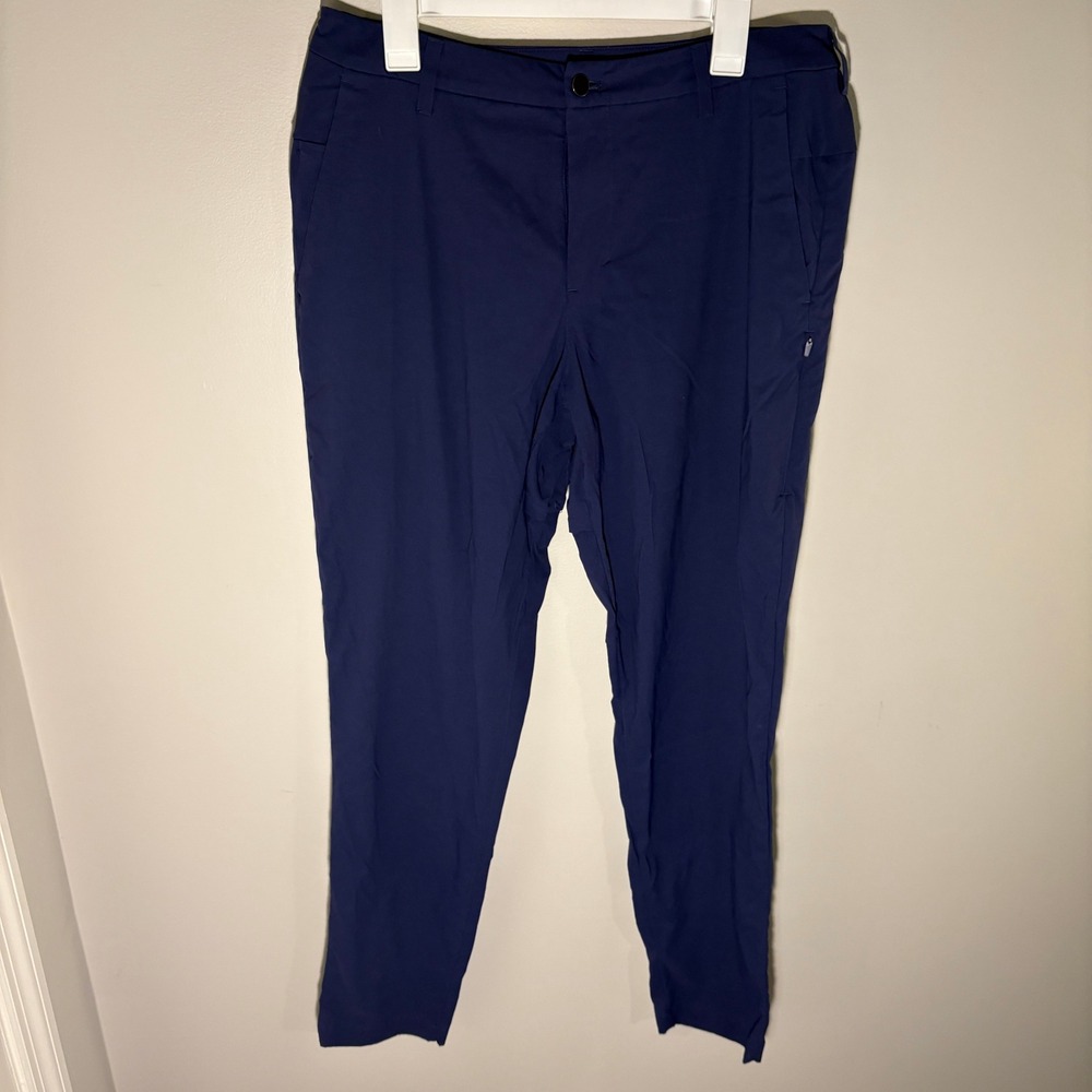 Lululemon Slim Fit Pants Mens 34 Blue Nylon Stretch Golf Chino